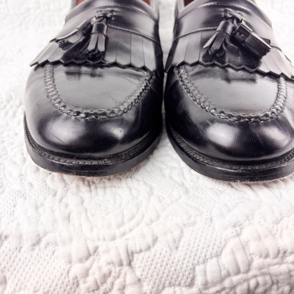 Allen Edmonds Newport Black Leather Tassel Kiltie Slip On Loafer Shoes size 12 - Picture 4 of 9